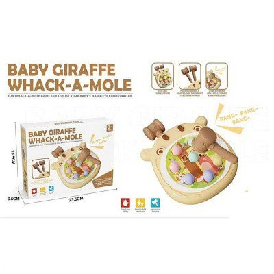 Kids Giraffe Whack-A-Mole Game - Toddler Pounding Toy with 2 Hammers for Hand-Eye Coordination & Fine Motor Skills  Sharpen Skills with the Fun Giraffe Whack-A-Mole Game! | Interactive Pounding Toy for Toddlers, Perfect for 2 Players