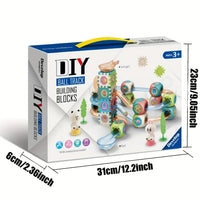 DIY Ball Track Building Blocks Set - Educational Marble Run Toy for Kids | STEM Building Kit with 126 Pieces | Buy Online in Pakistan
