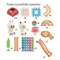 DIY Ball Track Building Blocks Set - Educational Marble Run Toy for Kids | STEM Building Kit with 126 Pieces | Buy Online in Pakistan