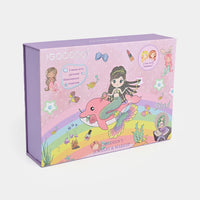 Kids Mermaid Makeup & Jewelry Box Set - 2-in-1 Pretend Play Beauty Kit for Girls with Non-Toxic Makeup & Accessories