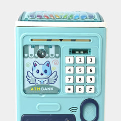 Electronic ATM Piggy Bank for Kids - Automatic Money Saving Box with Password & Fingerprint Lock | Educational Toy with Music & Stories