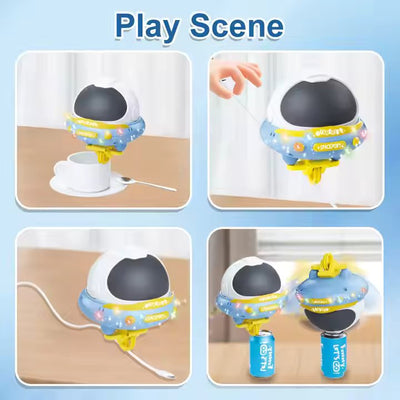 Gravity-Defying Balanced Astronaut Toy - STEM Gyroscope Robot with Lights & Music for Kids