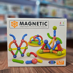36-Piece Magnetic Building Blocks for Kids - STEM Educational Construction Toy with Magnetic Sticks and Balls for Creative 3D Building Spark Creativity & Brain Development with this 36-Piece Magnetic Building Set | Fun STEM Toy for Kids Ages 3+