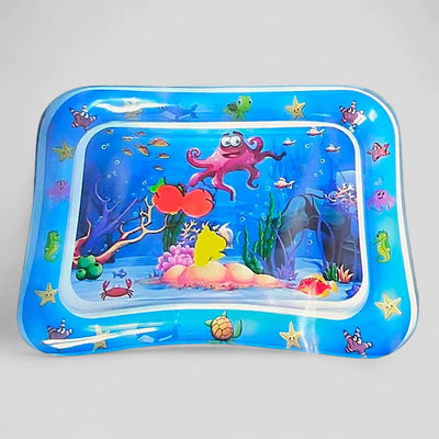 Inflatable Tummy Time Water Mat for Babies - Sensory Ocean Activity Mat Ocean Themed Sensory Play Mat for Infant Development & Crawling