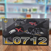 L0712 Remote Control Fighter Jet Aircraft – 4 High-Speed Motors, Dual Propellers & Gyroscope System | Indoor Outdoor RC Plane for Teens (Ages 14+) | Realistic Design Toy Jet with 40-Min Charge Time