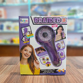 Automatic Hair Braiding Machine Toy for Girls – DIY Electric Hair Styler Kit with Beads & Threads – Fashion Beauty Toy for Kids Aged 6+ (Purple)