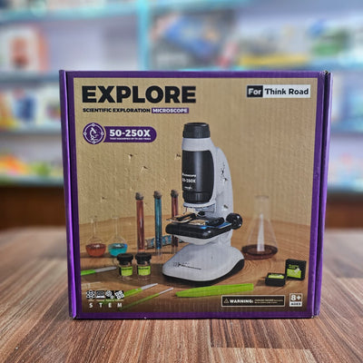 Kids’ STEM Microscope Science Kit – 50X-250X Magnification Educational Toy with Slides & Lab Tools | Scientific Exploration Microscope Set for Ages 8+