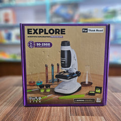 Kids’ STEM Microscope Science Kit – 50X-250X Magnification Educational Toy with Slides & Lab Tools | Scientific Exploration Microscope Set for Ages 8+