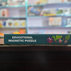 Educational Magnetic Puzzle Toy for Kids – Fruit & Vegetable Theme Learning Game with Magnetic Board | Fun Preschool Puzzle for Toddlers 3+ | Early STEM Color & Shape Recognition