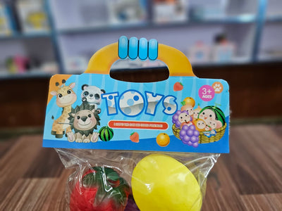 Soft Fruit ChuChu Toys – 6-Piece Colorful Vegetable & Fruit Set for Toddlers | Squeezable Non-Toxic Educational Play Food for Ages 3+ | Bathtime, Role Play & Sensory Toy Set