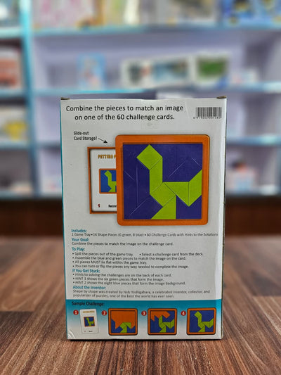 Shape by Shape Creative Pattern Game – 60 Challenge Cards with Puzzle Tray & Tangram Pieces | Brain-Boosting Logic Puzzle for Kids & Adults (Ages 8+)
