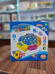 Electric Fishing Game with Music & Rotating Board – Catch-the-Fish Game Set for Kids | Interactive Toy with Poles & Colorful Fishes | Battery Operated Multiplayer Game | Ages 3+