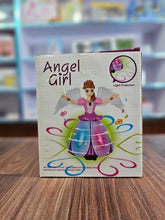 Angel Girl Rotating Musical Doll Toy – Battery Operated Light Projection Dancing Toy with Wings | 360° Omni-Directional Movement, Music & LED Flashing Lights | Auto Turning B/O Doll for Kids 3+