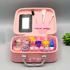 Kids Mermaid Makeup Kit in Glitter Case - All-in-One Pretend Play Beauty Set with Washable Makeup & Nail Art for Girls