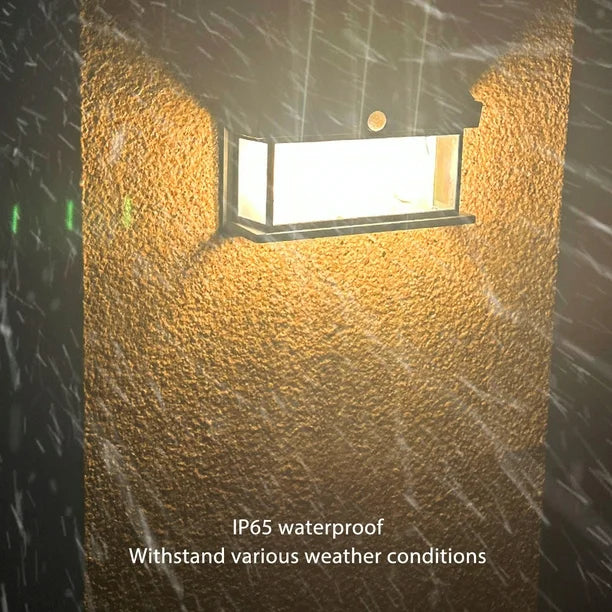 Solar-Powered Wall Lamp with Motion Sensor & 3 Lighting Modes - Perfect for Outdoor Lighting
