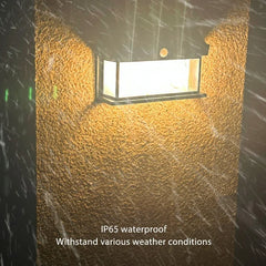 Solar-Powered Wall Lamp with Motion Sensor & 3 Lighting Modes - Perfect for Outdoor Lighting