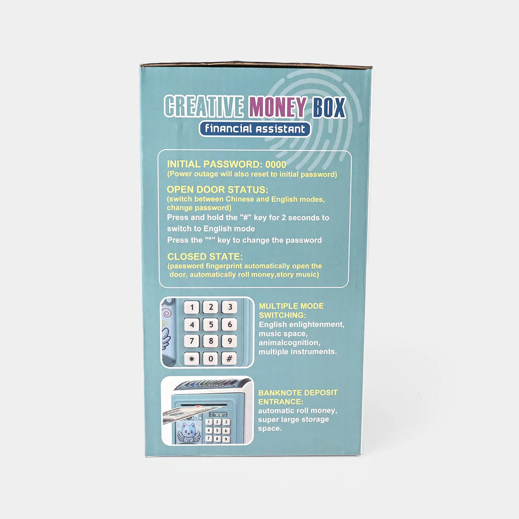 Electronic ATM Piggy Bank for Kids - Automatic Money Saving Box with Password & Fingerprint Lock | Educational Toy with Music & Stories