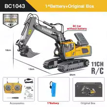 Remote Control Excavator Toy - Volvo Builder Model with 6CH Functions | Construction Vehicle for Kids