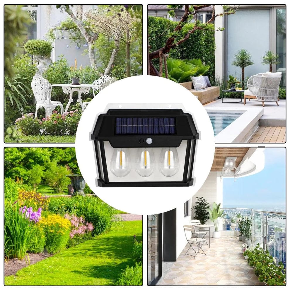 Solar-Powered Wall Lamp with Motion Sensor & 3 Lighting Modes - Perfect for Outdoor Lighting