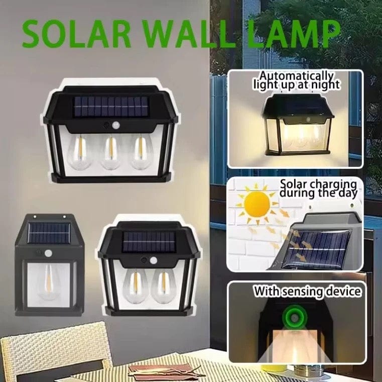 Solar-Powered Wall Lamp with Motion Sensor & 3 Lighting Modes - Perfect for Outdoor Lighting