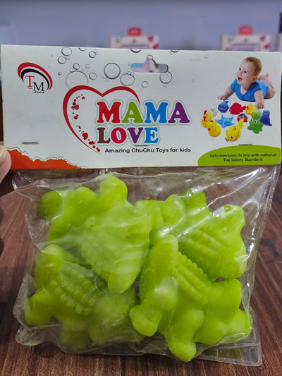 MAMA LOVE Amazing ChuChu Animal Teether Toys for Babies – Soft & Safe Rubber Chew Toys | Non-Toxic BPA-Free Water Toys for Bathtime or Play | Early Development Sensory Toy for Infants & Toddlers