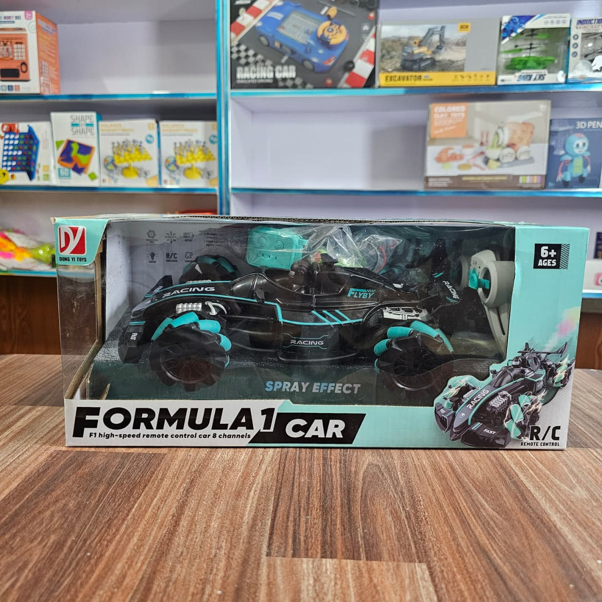 Formula 1 Remote Control Car for Kids – 8-Channel F1-Style RC Racing Car with LED Lights, Mist Spray Effect, Drift Wheels & Rechargeable Battery – High-Speed Electric Toy Car for Boys & Girls (Ages 6+)