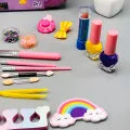 Kids Mermaid Makeup Kit in Glitter Case - All-in-One Pretend Play Beauty Set with Washable Makeup & Nail Art for Girls