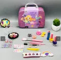 Kids Mermaid Makeup Kit in Glitter Case - All-in-One Pretend Play Beauty Set with Washable Makeup & Nail Art for Girls